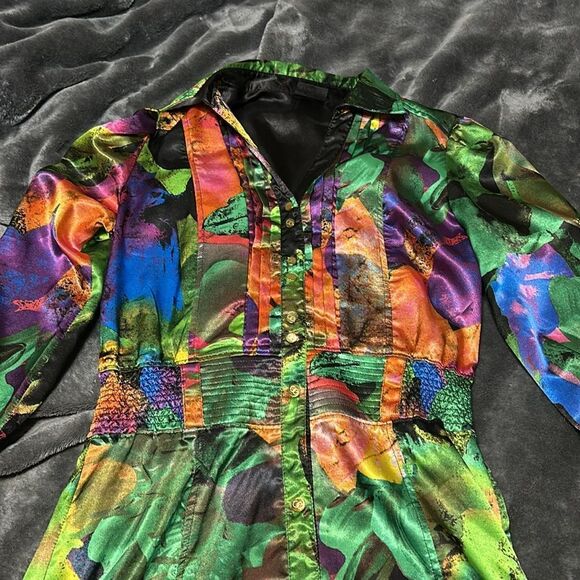 COOGI MULTICOLORED DRESS 90s size M - Picture 6 of 11